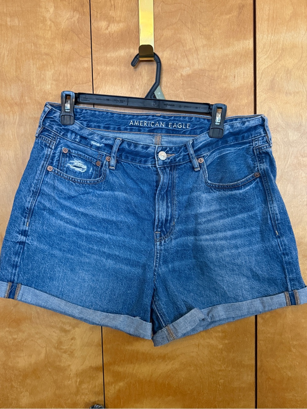 American Eagle Outfitters Tom Girl  Rolled-Hem Denim Shorts Size 10